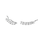 Mabina Orecchini rampicanti in argento con zirconi 563103